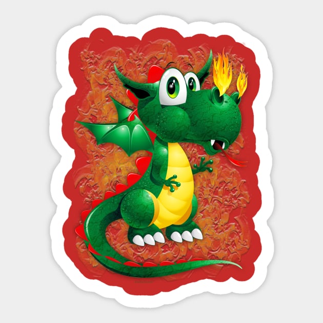 Baby Dragon Cute Cartoon Sticker by BluedarkArt